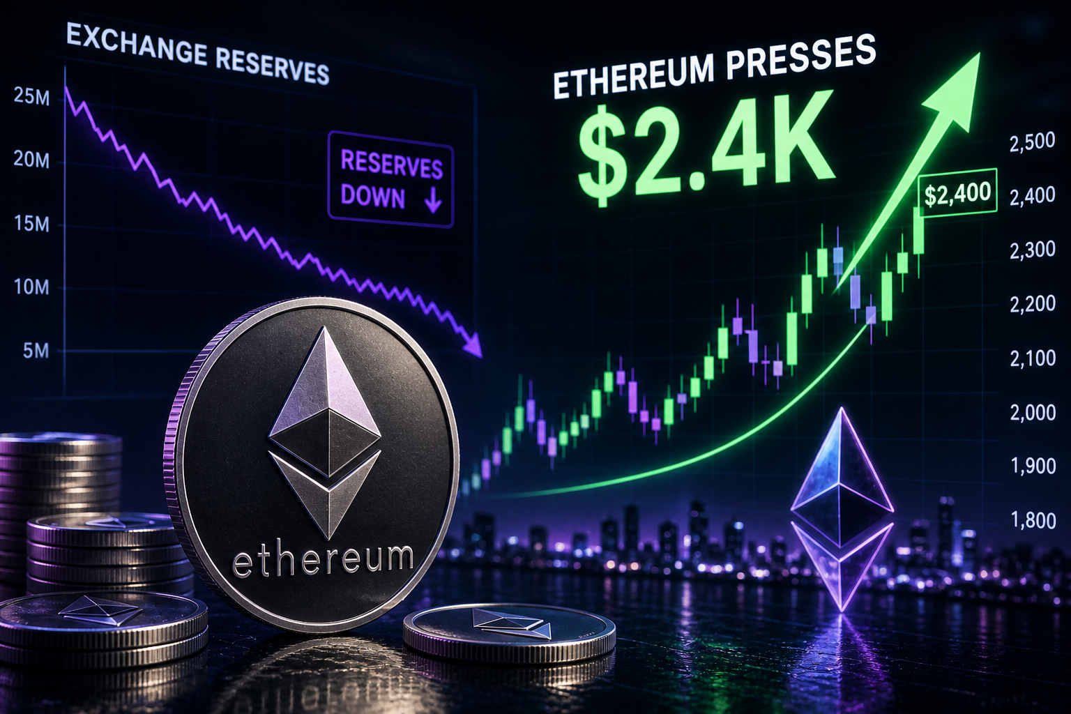 Ethereum Near $2.4K as Supply Tightens