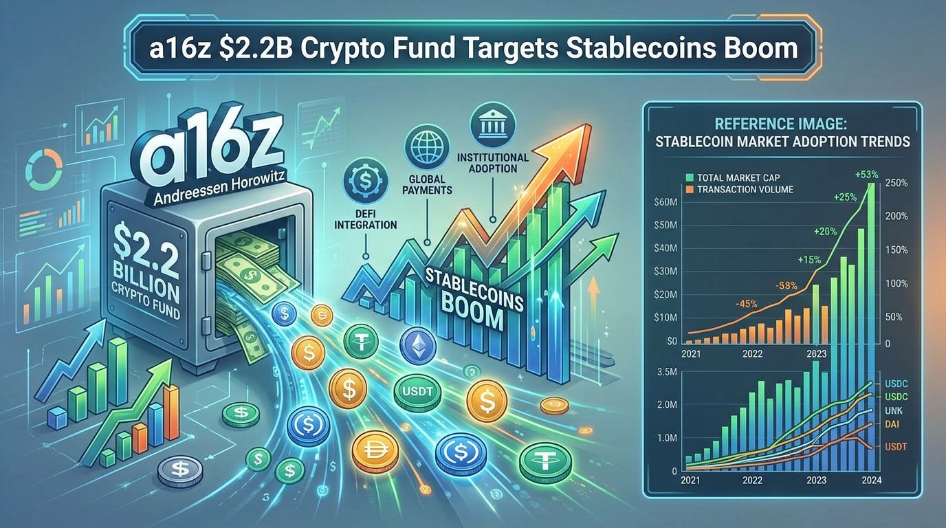 a16z $2.2B Crypto Fund for Stablecoins